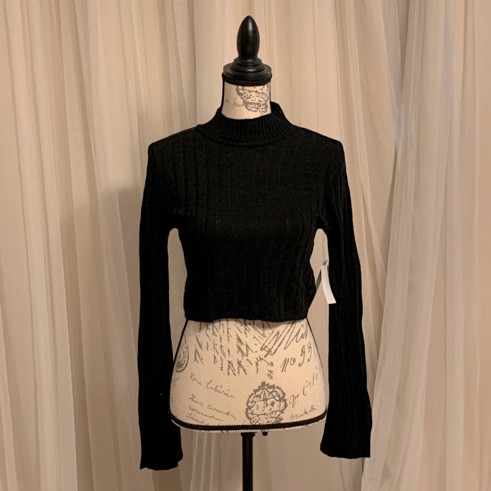 Mock Turtleneck Crop Top